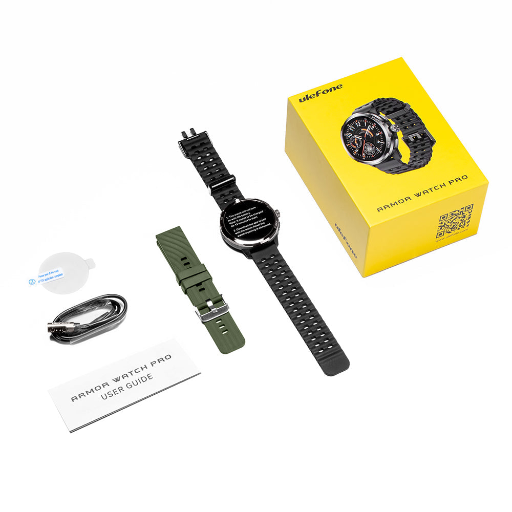 Armor Watch Pro, MIL-STD-810H und IP68/IP69K/5ATM, 8 Tage Akku, KI, GPS