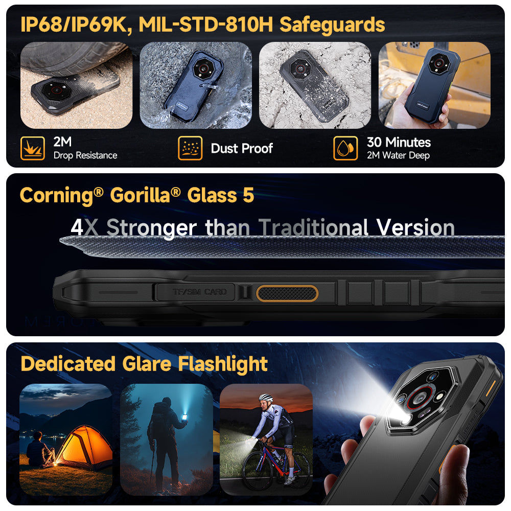 Ulefone Armor X32 Pro, 5500mAh Akku, Dimensity 6300, 8GB + 256GB, Android 15