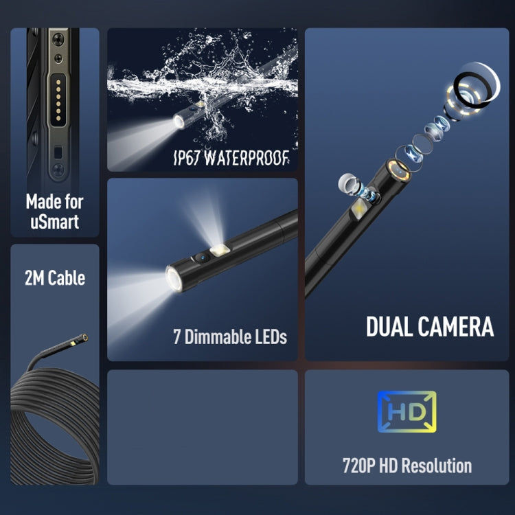 Ulefone Endoskop E2 IP67 Wasserdichtes digitales Endoskop für Ulefone Armor 9 / 9E / Power Armor 13 / 16 Pro / 18T / Armor Pad, uSmart E2