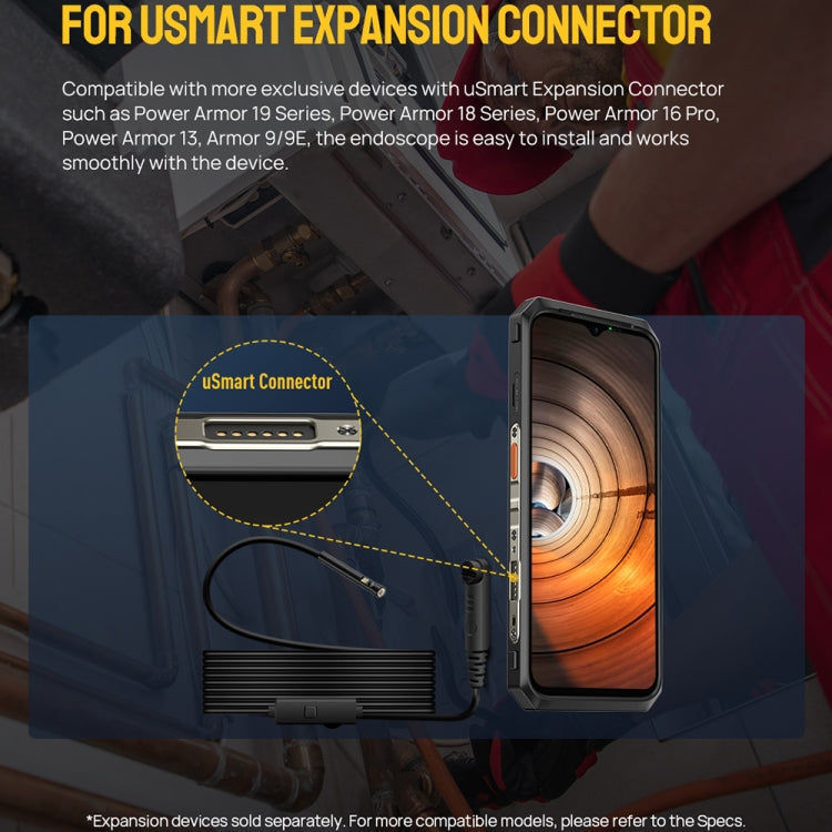 Ulefone Endoskop E2 IP67 Wasserdichtes digitales Endoskop für Ulefone Armor 9 / 9E / Power Armor 13 / 16 Pro / 18T / Armor Pad, uSmart E2