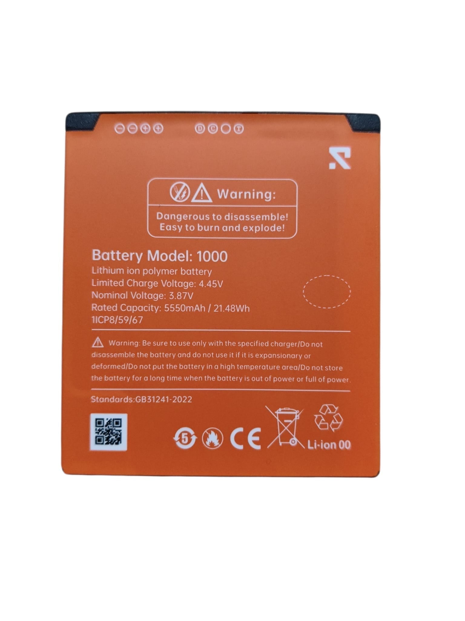 Ulefone Ersatz Akku für Rugone Xever 7 Pro/Xever 7 Model: 1000 5550mAh