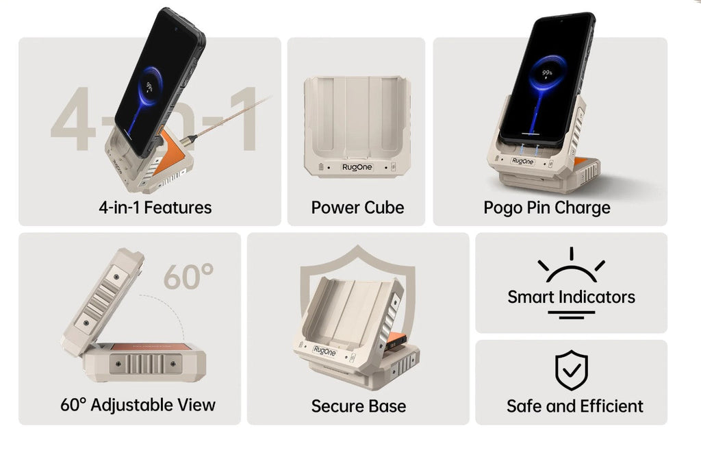 Ulefone Rugone Xever 7 Pro/Xever 7 Tisch Ladestation RAS01  für Akku & Smartphone