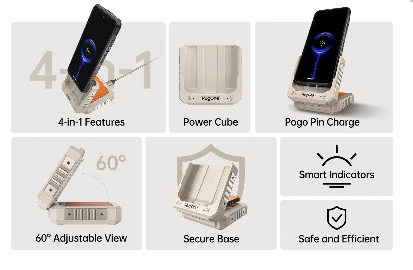 Ulefone Rugone Xever 7 Pro/Xever 7 Tisch Ladestation RAS01  für Akku & Smartphone