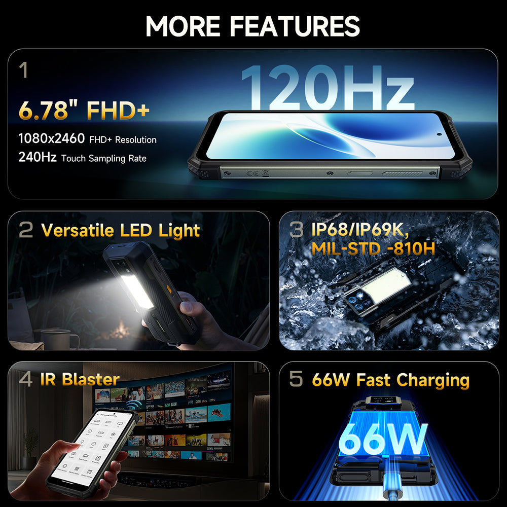 Ulefone Ulefone Armor 24 Pro, eSIM, 22000mAh, Helio G200, 12GB + 256GB, Android 16