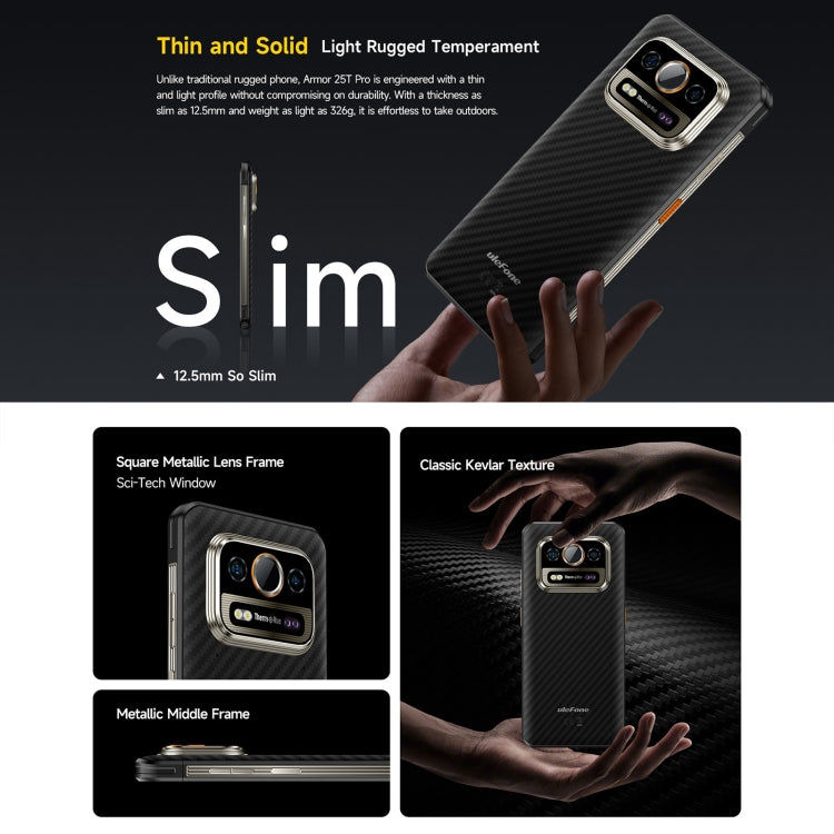 Ulefone Ulefone Armor 25T Pro, Wärmebildgebung, 6,78 Zoll, Android 15, 5G, NFC, 8GB+256GB