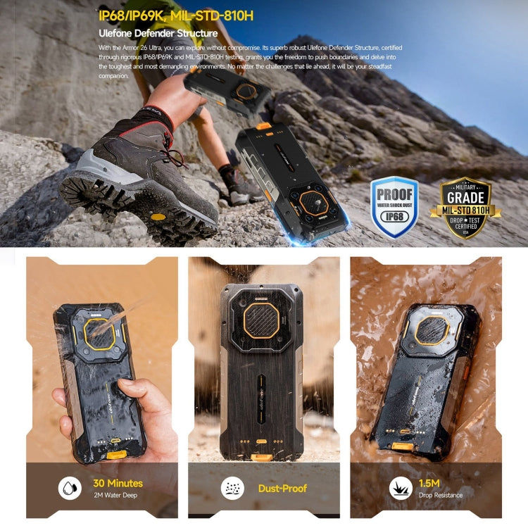 Ulefone Ulefone Armor 26 Ultra, 6,78 Zoll Android 13 MediaTek Dimensity 8020 Octa Core, 5G, NFC, 12GB+512GB