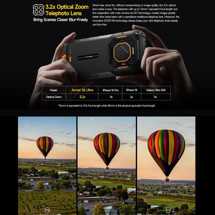 Ulefone Ulefone Armor 26 Ultra, 6,78 Zoll Android 13 MediaTek Dimensity 8020 Octa Core, 5G, NFC, 12GB+512GB