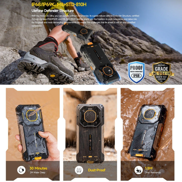 Ulefone Ulefone Armor 26 Ultra Walkie-Talkie-Version, 6,78 Zoll Android 13, 5G, NFC, 12GB+512GB