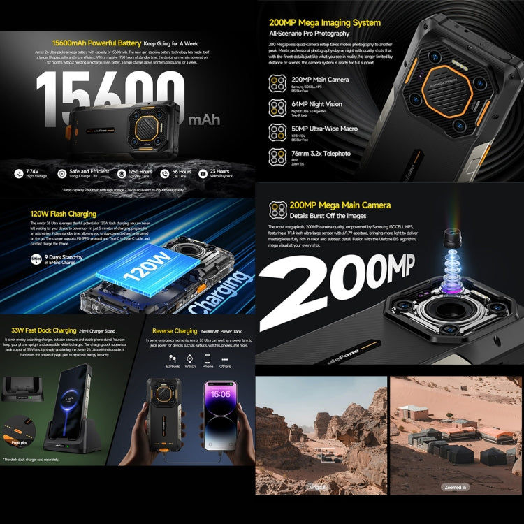Ulefone Ulefone Armor 26 Ultra Walkie-Talkie-Version, 6,78 Zoll Android 13, 5G, NFC, 12GB+512GB