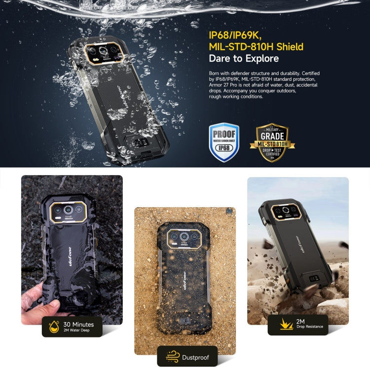 Ulefone Ulefone Armor 27 Pro, 12 GB + 256 GB, Nachtsicht, 10600 mAh, 6,78 Zoll Android 14, 5G, NFC