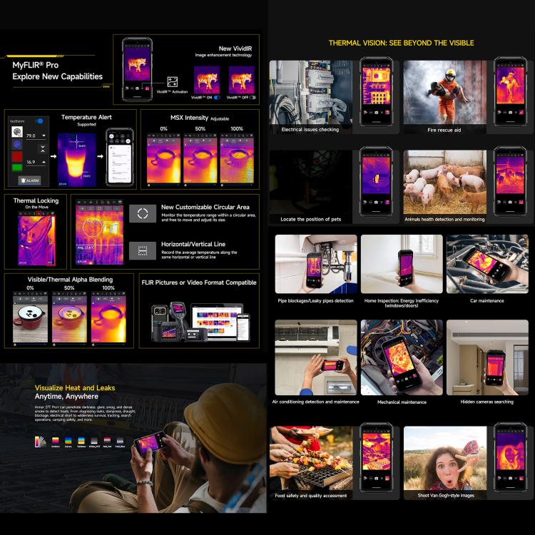Ulefone Ulefone Armor 27T Pro+, FLIR 3.5 Wärmebildkamera, 12 GB RAM + 256 GB, Nachtsichtfunktion, 10600mAh Akku, 6,78 Zoll Display, Android 15, 5G, NFC