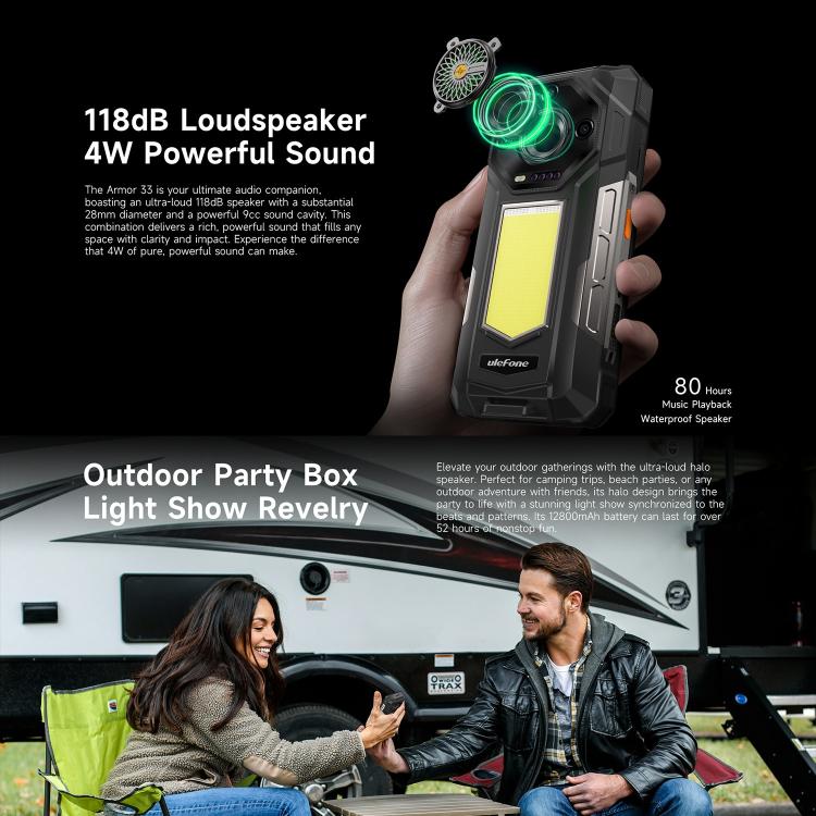 Ulefone Ulefone Armor 33, 12 GB + 512 GB, 6,95 Zoll, Android 15, 4G, OTG, NFC, LED-Beleuchtung
