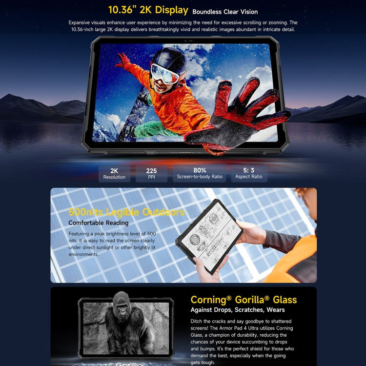 Ulefone Ulefone Armor Pad 4 Ultra, 10,36 Zoll Android 14 MediaTek Dimensity 6300 Octa Core 5G