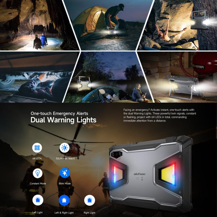 Ulefone Ulefone Armor Pad 5 Pro, 12 GB + 512 GB, 11 Zoll, Android 15, MediaTek Dimensity 7400X Octa-Core-Prozessor, 5G