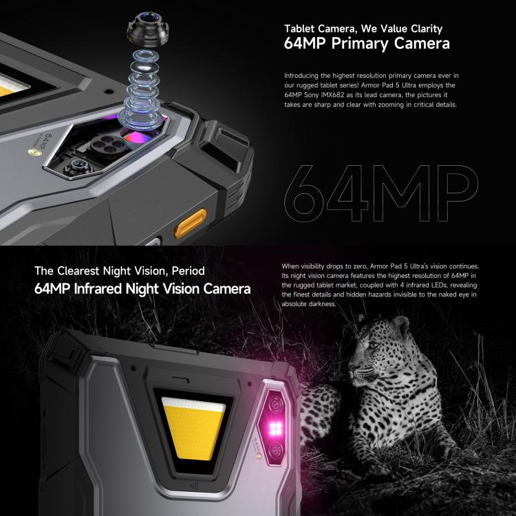 Ulefone Ulefone Armor Pad 5 Ultra, 12 GB + 512 GB, 11 Zoll, Android 15, integrierter Projektor, 5G