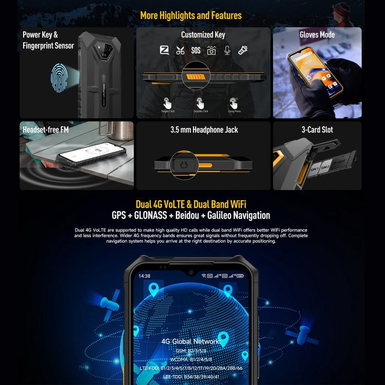 Ulefone Ulefone Armor X13, IP68/IP69K, 6,52 Zoll Android 13, 4G, NFC, OTG, 6GB+64GB