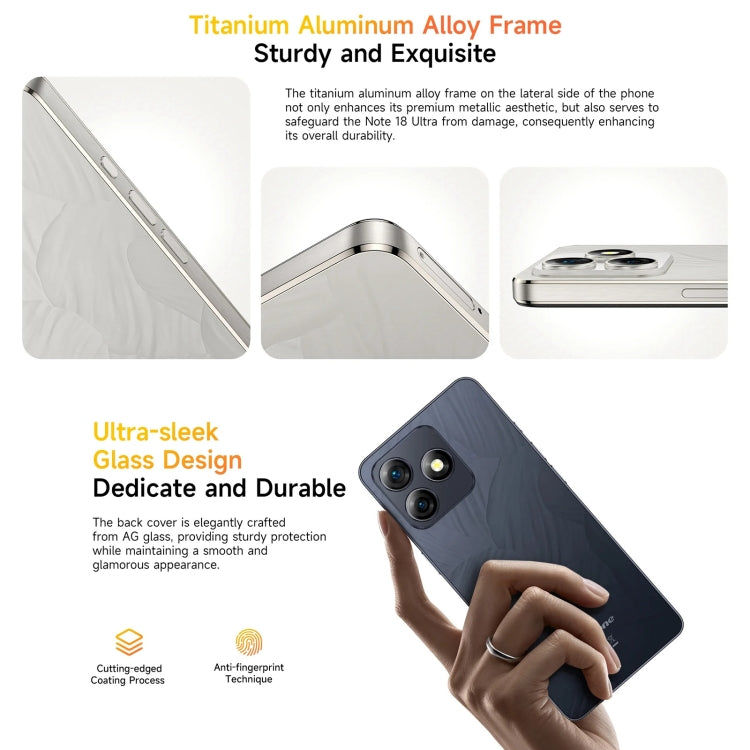 Ulefone Ulefone Note 18 Ultra, 6 GB + 256 GB, 6,78 Zoll Android 13, NFC, 5G (Titangrau)