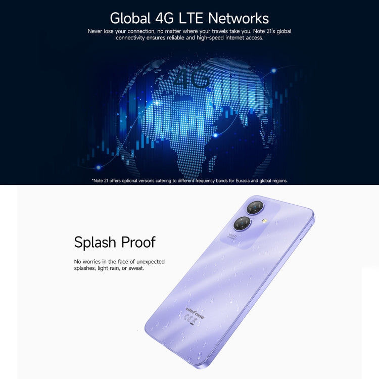 Ulefone Ulefone Note 21, 4 GB + 128 GB, Face ID und Fingerabdruck, Akku 5000mAh