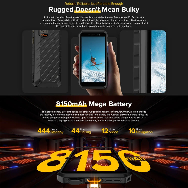 Ulefone Ulefone Power Armor X11 Pro, 5,45" Zoll, 4 GB + 64 GB,4G, NFC, OTG, Android 12