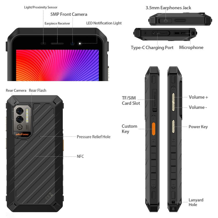 Ulefone Ulefone Power Armor X11 Pro, 5,45" Zoll, 4 GB + 64 GB,4G, NFC, OTG, Android 12