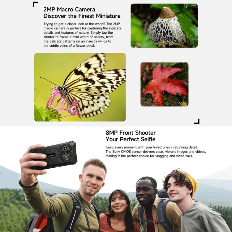 Ulefone Ulefone RugKing 3 Pro, 8 GB + 128 GB, (IP68/IP69K), 6,56 Zoll, Android 15, Unisoc T7250 Octa-Core-Prozessor, Netzwerk: 4G, NFC, OTG