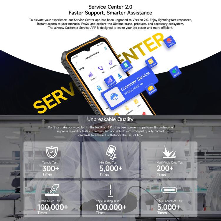 Ulefone Ulefone RugKing 3 Pro, 8 GB + 128 GB, (IP68/IP69K), 6,56 Zoll, Android 15, Unisoc T7250 Octa-Core-Prozessor, Netzwerk: 4G, NFC, OTG
