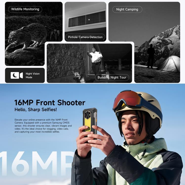 Ulefone Ulefone RugKing 5 Pro, seitlicher Fingerabdrucksensor, 20.000-mAh-Akku, 6,78-Zoll-Display, Android 16, Unisoc T7250 Octa-Core-Prozessor, Netzwerk: 4G, NFC, OTG