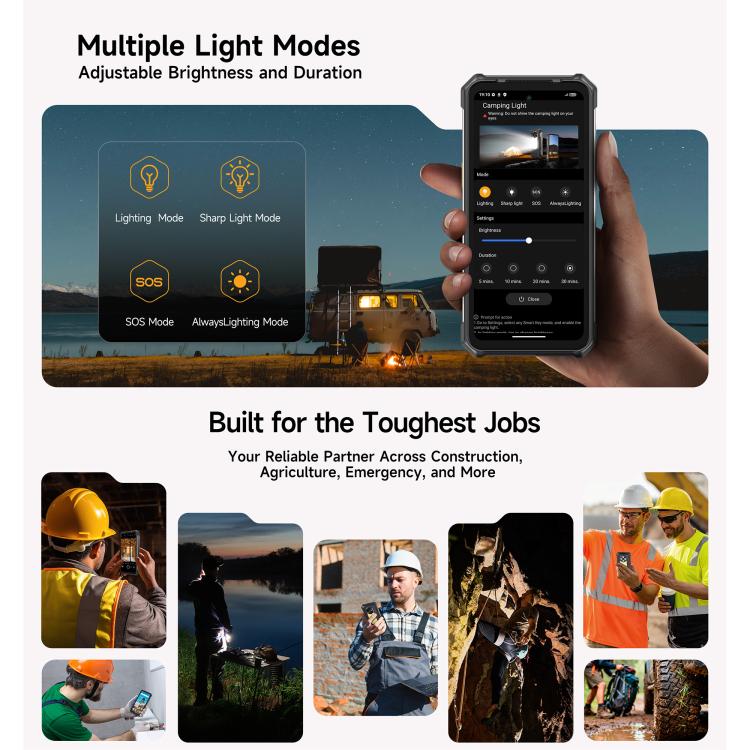 Ulefone Ulefone RugKing 5 Pro, seitlicher Fingerabdrucksensor, 20.000-mAh-Akku, 6,78-Zoll-Display, Android 16, Unisoc T7250 Octa-Core-Prozessor, Netzwerk: 4G, NFC, OTG