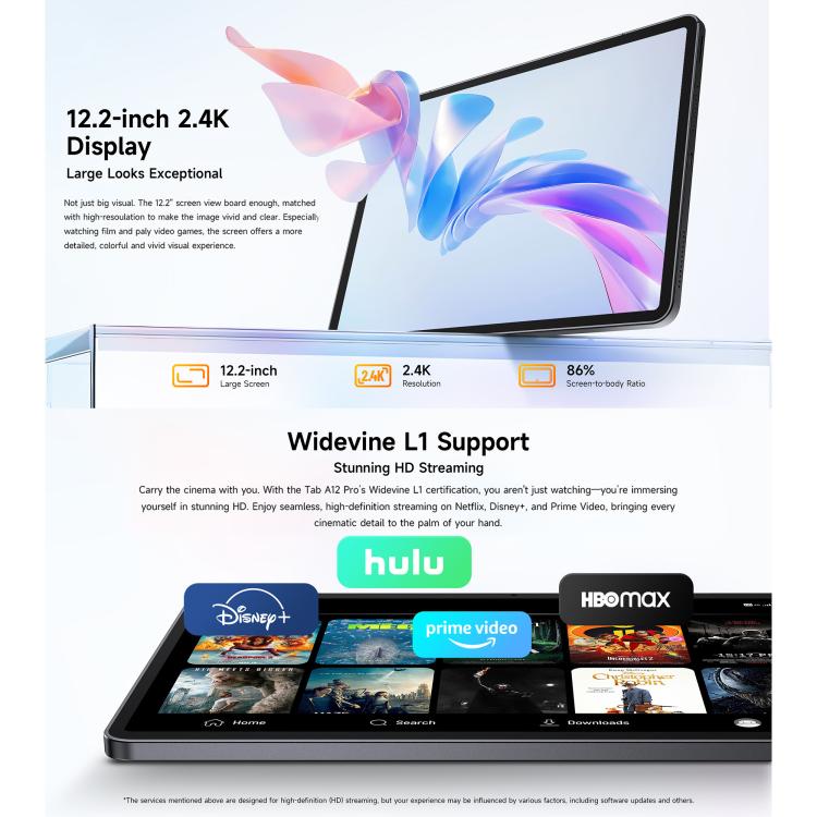 Ulefone Ulefone Tab A12 Pro, 8 GB + 128 GB, 12,2 Zoll, Android 16, Unisoc T7300 Octa-Core-Prozessor, 4G
