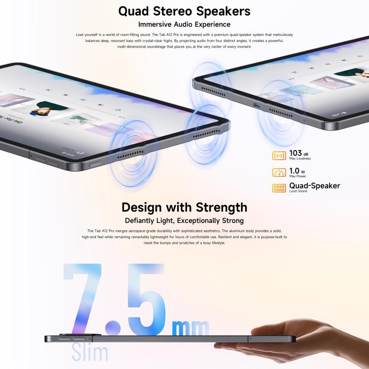 Ulefone Ulefone Tab A12 Pro, 8 GB + 128 GB, 12,2 Zoll, Android 16, Unisoc T7300 Octa-Core-Prozessor, 4G