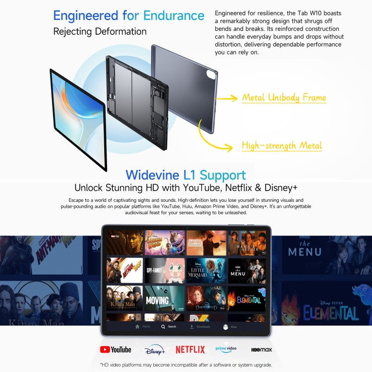 Ulefone Ulefone Tab W10 WiFi Tablet-PC, 10,1 Zoll Android 14 Unisoc T606 Octa Core
