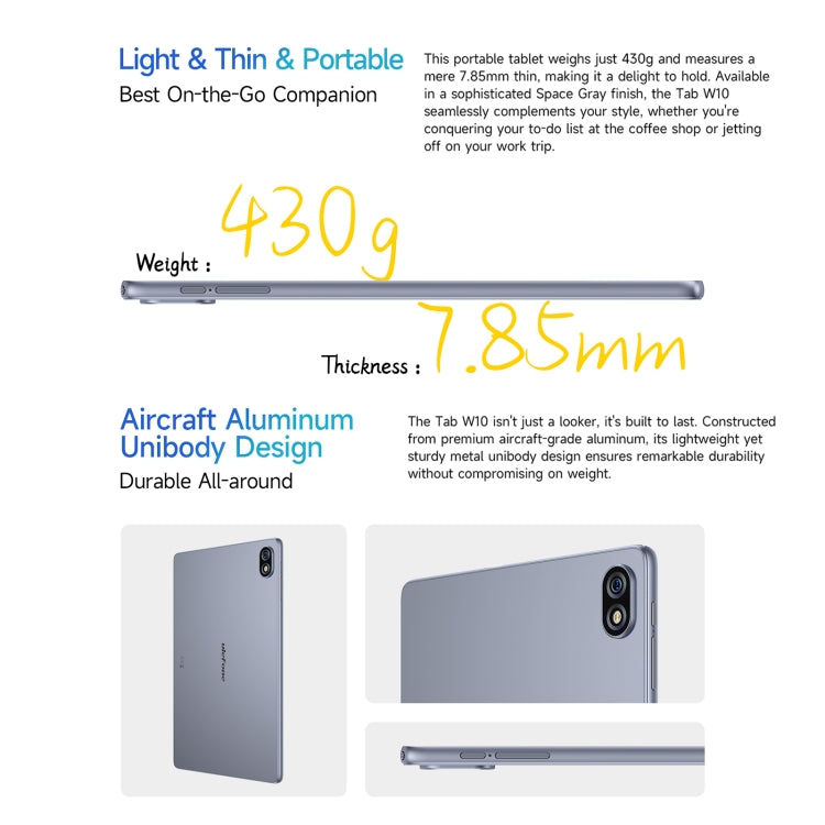 Ulefone Ulefone Tab W10 WiFi Tablet-PC, 10,1 Zoll Android 14 Unisoc T606 Octa Core