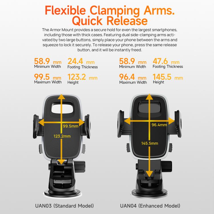 Ulefone Ulefone UAN04 Armor Mount Autotelefonhalter, verbessertes Modell