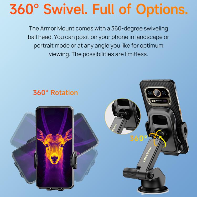 Ulefone Ulefone UAN04 Armor Mount Autotelefonhalter, verbessertes Modell